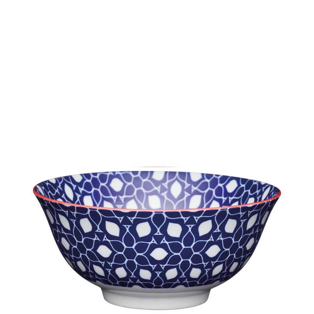 KitchenCraft Blue Floral Geometric Multi Use Bowl